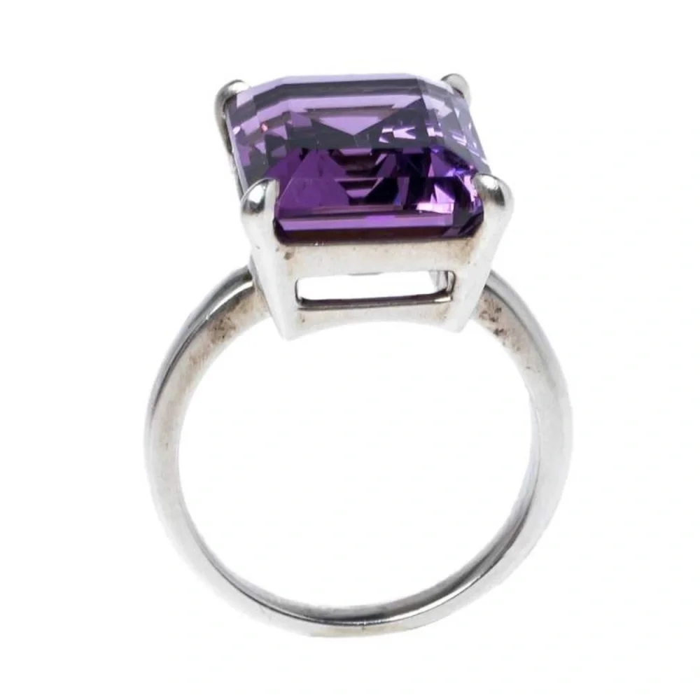 TIFFANY & CO. Sparklers Amethyst Cocktail Ring, Size 7 #1005 - Picture 4 of 6